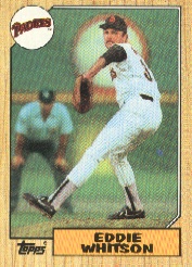 1987 Topps Baseball Cards      155     Eddie Whitson